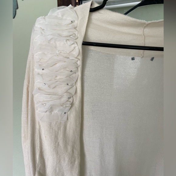 Cropped Cream Colored Cardigan - Picture 2 of 8